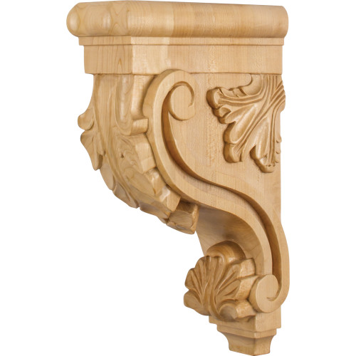 3-3/8" W x 7-3/4" D x 13" H Oak Acanthus Corbel | CORE-OK | Hardware Resources