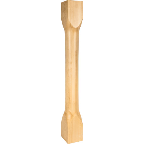 5" W x 5" D x 42" H Rubberwood Cathedral Turned Post | P83-5-42-RW | Hardware Resources