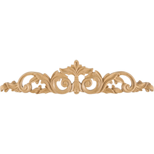 36-7/16" W x 1" D x 7-1/2" H Maple Acanthus Onlay | ONL-02-36MP | Hardware Resources