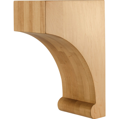 5" W x 8-1/16" D x 12" H White Birch Bullnose Base Corbel | COR47-3-WB | Hardware Resources