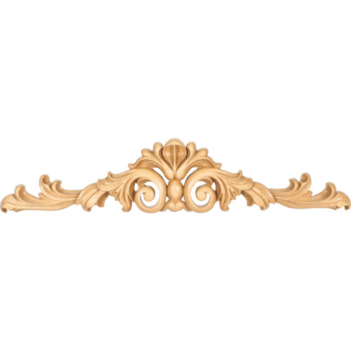 24" W x 1-1/8" D x 5" H Cherry Acanthus Onlay | ONL-10-24-CH | Hardware Resources