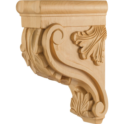 HARDWARE-CORE-1-ALD - 3" W x 7" D x 10" H Alder Acanthus Corbel, CORE-1-ALD - Hardware Resources
