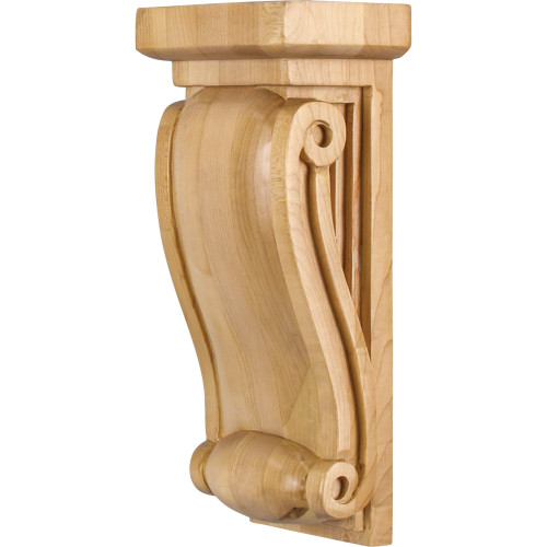 4-1/2" W x 3" D x 10" H Hard Maple Neo Gothic Corbel | COR17-1MP | Hardware Resources 4-1/2" W x 3" D x 10" H Hard Maple Neo Gothic Corbel | COR17-1MP | Hardware Resources