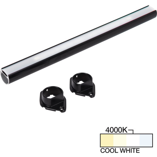 Task Lighting LC9R30-8NDBK40 30" LED Lighted Closet Rod, Black 4000K Cool White