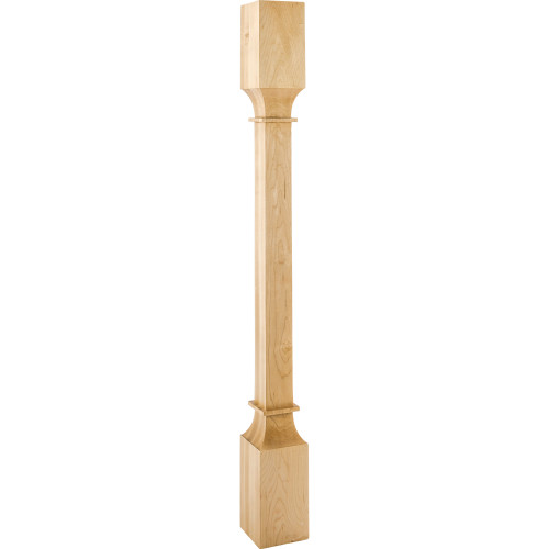 Hardware Resources P35-3.5-RW 3-1/2" W x 3-1/2" D x 35-1/2" H Rubberwood Square Post
