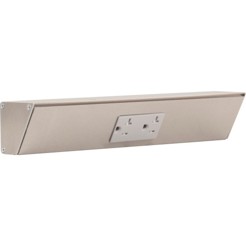 Task Lighting TR12-1GD-P-SN 12" TR Series Angle Power Strip, Satin Nickel Finish, Grey Receptacles