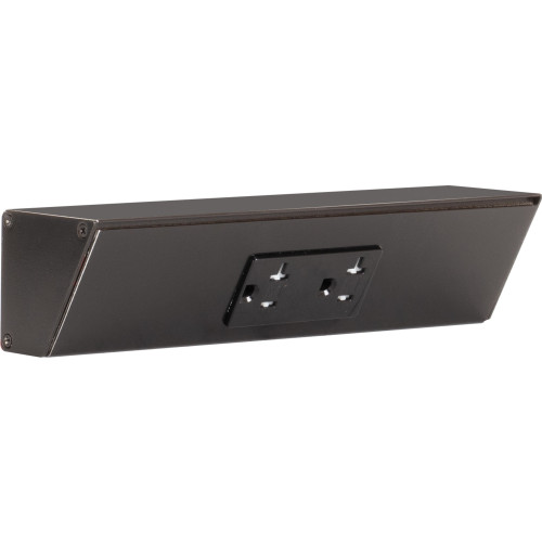 9" TR Series Angle Power Strip, Black Finish, Black Receptacles | TR9-1BD-P-BK | Task Lighting