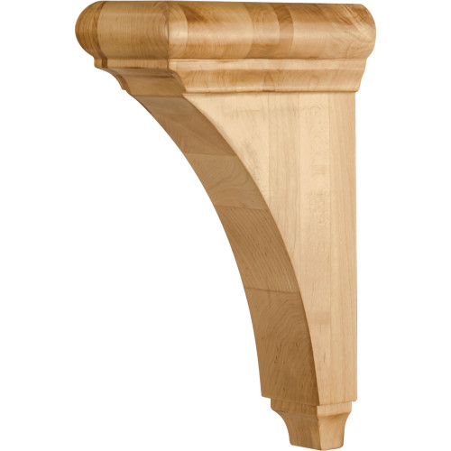Hardware Resources COR39-2-CH 3" W x 6-1/2" D x 10" H Cherry Minimal Bullnose Cap Corbel