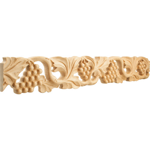 1" D x 4" H Maple Grape Hand Carved Moulding | HCM05MP | Hardware Resources