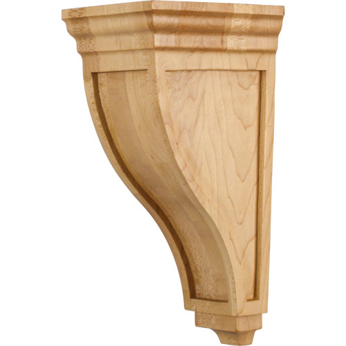 4-3/8" W x 5" D x 10" H White Birch Arts & Crafts Corbel | CORX-1WB | Hardware Resources