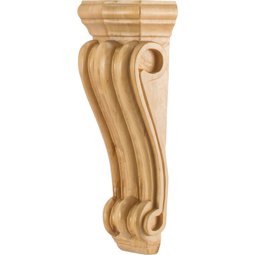 3-1/16" W x 2" D x 8" H Alder Scrolled Corbel | CORN-2ALD | Hardware Resources 3-1/16" W x 2" D x 8" H Alder Scrolled Corbel | CORN-2ALD | Hardware Resources