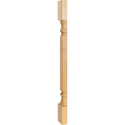 3-1/2" W x 1-3/4" D x 35-1/2" H Split Alder Reed Post | P2S-RW | Hardware Resources