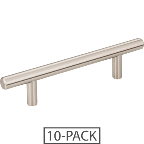 Elements 156SN-10 10-Pack of the 96 mm Center-to-Center Satin Nickel Naples Cabinet Bar Pull