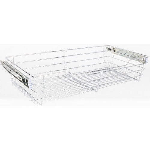 Hardware Resources POB1-14296CH Chrome Closet Pullout Basket with Slides 14"D x 29"W x 6"H