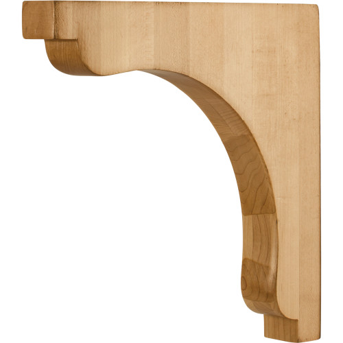 1-1/2" W x 10" D x 10" H Oak Square End Corbel | COR28-2OK | Hardware Resources