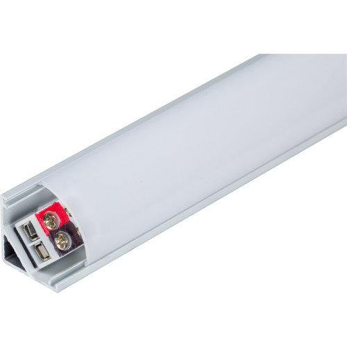 Task Lighting LV2P324V45-11W3 42-1/16" 225 Lumens/Ft. 24-Volt Standard Output Angled Linear Fixture, Single-White, Fits 45" Wall Cabinet, 631 Lumens/Fixture, 11 Watts, Soft White 3000K