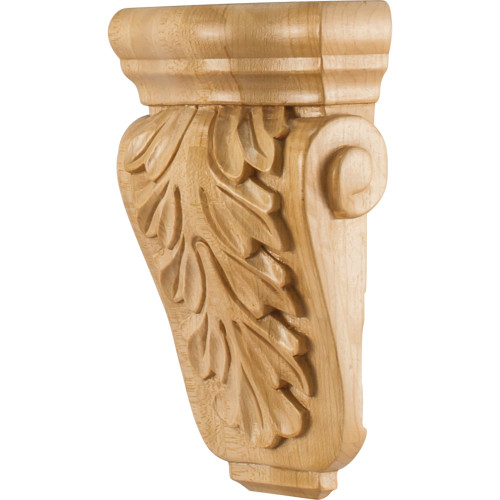 4-1/2" W x 2" D x 7" H Maple Acanthus Corbel | CORP-3MP | Hardware Resources