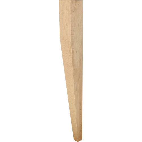 Hardware Resources P31TL-RW 3-1/2" W x 3-1/2" D x 25-1/4" H Rubberwood Two Side Tapered Post