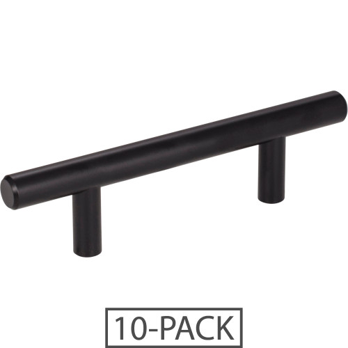 Elements 136MB-10 10-Pack of the 3" Center-to-Center Matte Black Naples Cabinet Bar Pull