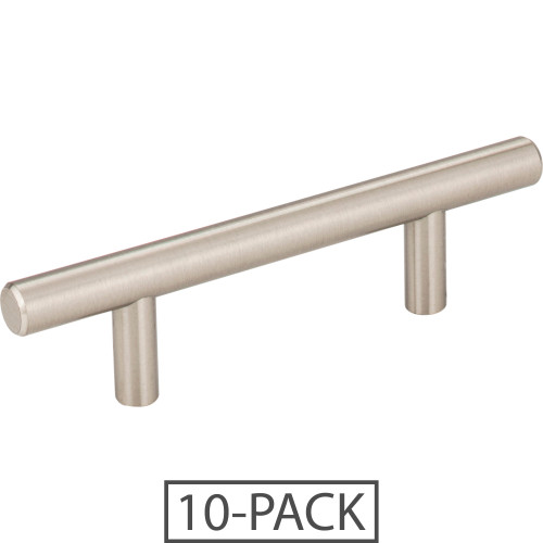 Elements 136SN-10 10-Pack of the 3" Center-to-Center Satin Nickel Naples Cabinet Bar Pull