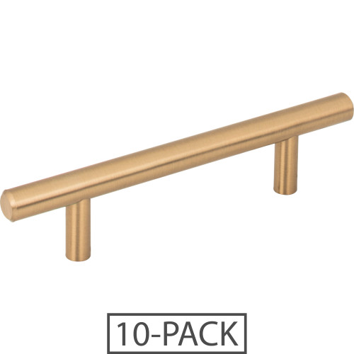 Elements 136SBZ-10 10-Pack of the 3" Center-to-Center Satin Bronze Naples Cabinet Bar Pull