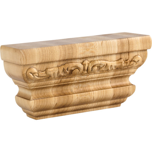 6" W x 2" D x 3" H Cherry Acanthus Pilaster Capital | PC-2CH | Hardware Resources