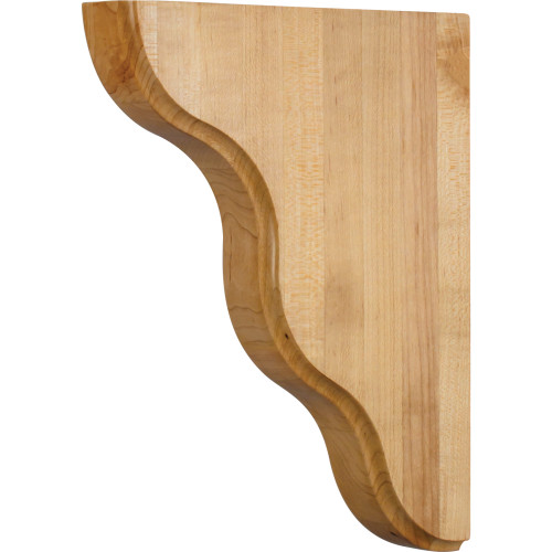 1-3/4" W x 8-1/2" D x 11" H Maple Smooth Contour Corbel | CORSM-2MP | Hardware Resources