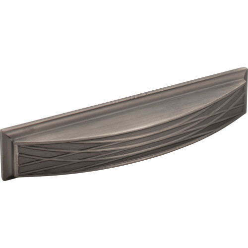 Jeffrey Alexander 536-128BNBDL 128 mm Center-to-Center Brushed Pewter Square Geometric Pattern Aberdeen Cabinet Cup Pull Jeffrey Alexander 536-128BNBDL 128 mm Center-to-Center Brushed Pewter Square Geometric Pattern Aberdeen Cabinet Cup Pull