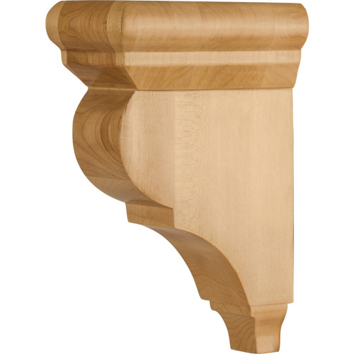 3" W x 5-1/2" D x 8" H White Birch Smooth Corbel | CORG-4-WB | Hardware Resources
