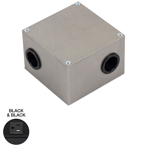 Task Lighting TR-SQ-JB-P-BK Square Junction Box, TR Series Angle Power Strip Black