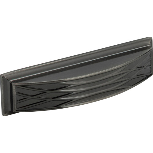 Jeffrey Alexander 536-96BNB 96 mm Center-to-Center Brushed Black Nickel Square Geometric Pattern Aberdeen Cabinet Cup Pull Jeffrey Alexander 536-96BNB 96 mm Center-to-Center Brushed Black Nickel Square Geometric Pattern Aberdeen Cabinet Cup Pull