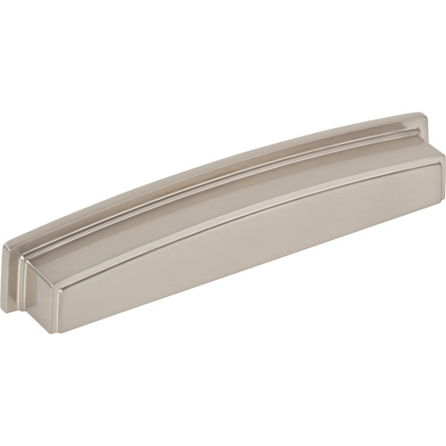 Jeffrey Alexander 141-160SN 160 mm Center Satin Nickel Square-to-Center Square Renzo Cabinet Cup Pull