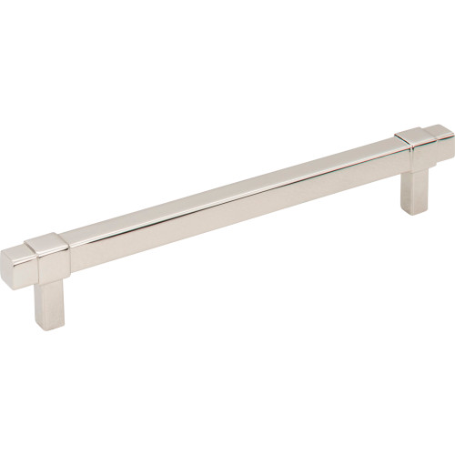 Jeffrey Alexander 293-160NI 160 mm Center-to-Center Polished Nickel Square Zane Cabinet Pull