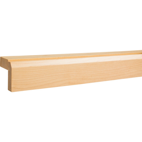 2-1/8" D x 2-1/8" H Oak Beveled Shaker Light Rail Moulding | LR006-OK | Hardware Resources