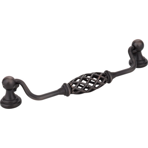 Jeffrey Alexander 749-160DBAC 160 mm Center-to-Center Brushed Oil Rubbed Bronze Birdcage Tuscany Drop & Ring Pull