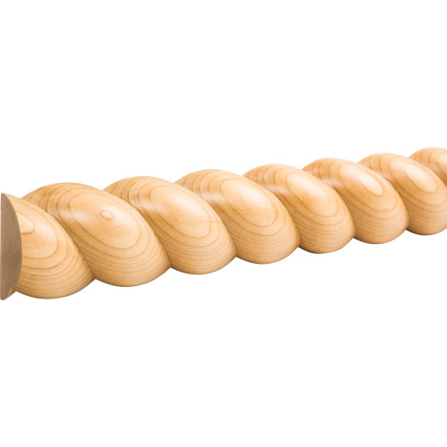 1-1/4" D x 2-1/2" H Alder Half Round Rope Moulding | RMH250ALD | Hardware Resources