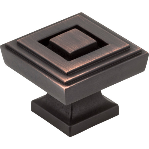 Delmar 1-1/4" Length Square Knob | 585L-DBAC | Jeffrey Alexander