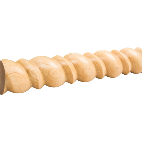 1-1/4" D x 2-1/2" H Oak Beaded Half Round Rope Moulding | RMH250BOK | Hardware Resources