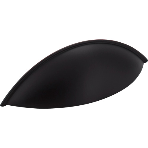 Bordeaux 96 mm Center-to-Center Cup/Bin Pull | 8236BLK | Jeffrey Alexander