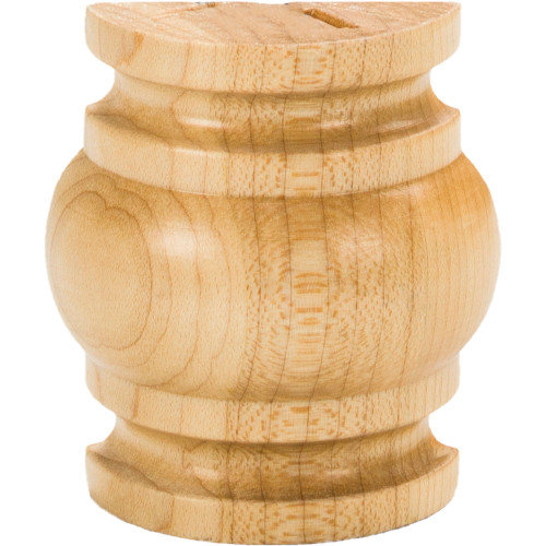 2-1/4" W x 1-1/8" D x 2-1/2" H Alder Half Round Spool Splice | SPLICE150ALD | Hardware Resources