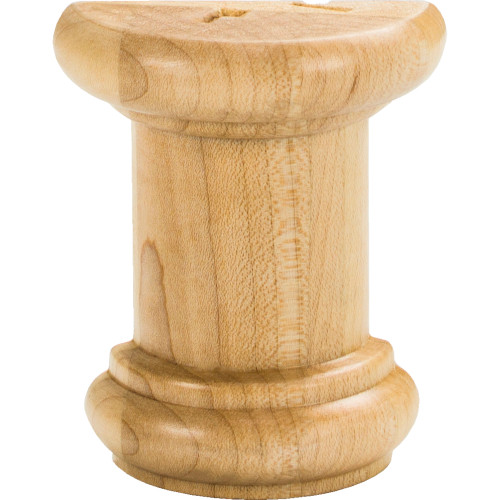 2-1/2" W x 1-1/4" D x 3" H Maple Half Round Spool | SPOL1-MP | Hardware Resources