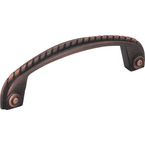 Jeffrey Alexander Z261-96-DBAC 96 mm Center-to-Center Brushed Oil Rubbed Bronze Rope Rhodes Cabinet Pull
