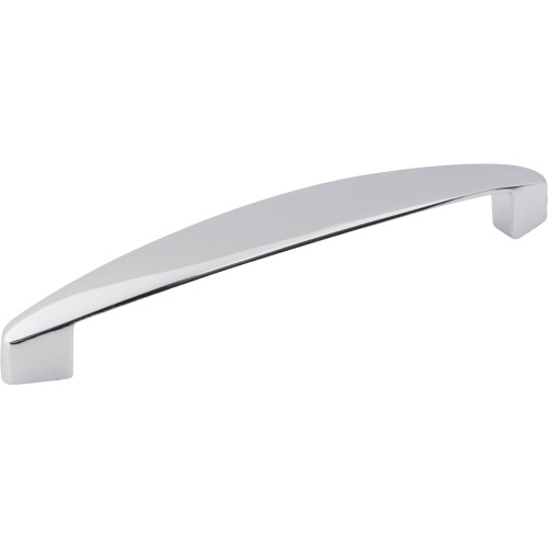 Elements 308-128PC 128 mm Center-to-Center Polished Chrome Asymmetrical Belfast Cabinet Pull
