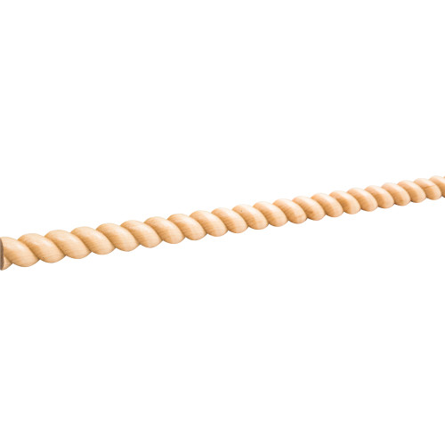 3/8" D x 3/4" H Oak Half Round Rope Moulding | RMH34OK | Hardware Resources