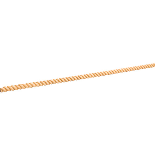 3/16" D x 3/8" H Cherry Tight Twist Half Round Rope Moulding | RMH38TCH | Hardware Resources