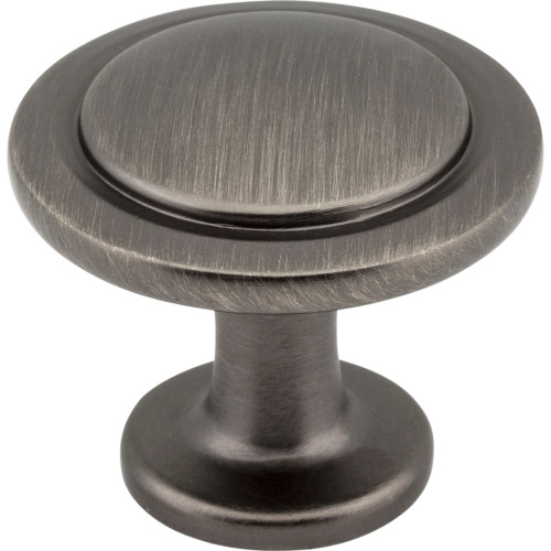 Elements 3960-BNBDL 1-1/4" Diameter Brushed Pewter Round Button Gatsby Cabinet Knob