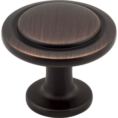 Elements 3960-DBAC 1-1/4" Diameter Brushed Oil Rubbed Bronze Round Button Gatsby Cabinet Knob