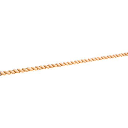 3/16" D x 3/8" H Poplar Half Round Rope Moulding | RMH38POP | Hardware Resources
