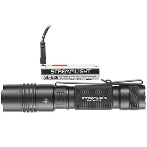 Streamlight Multi-Fuel Tactical Flashlight with 500 Lumens with 22100 Li-Ion USB Battery Pack Charge Cradle