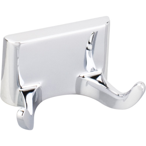 Bridgeport Polished Chrome Double Robe Hook - Retail Packaged | BHE1-02PC-R | Elements